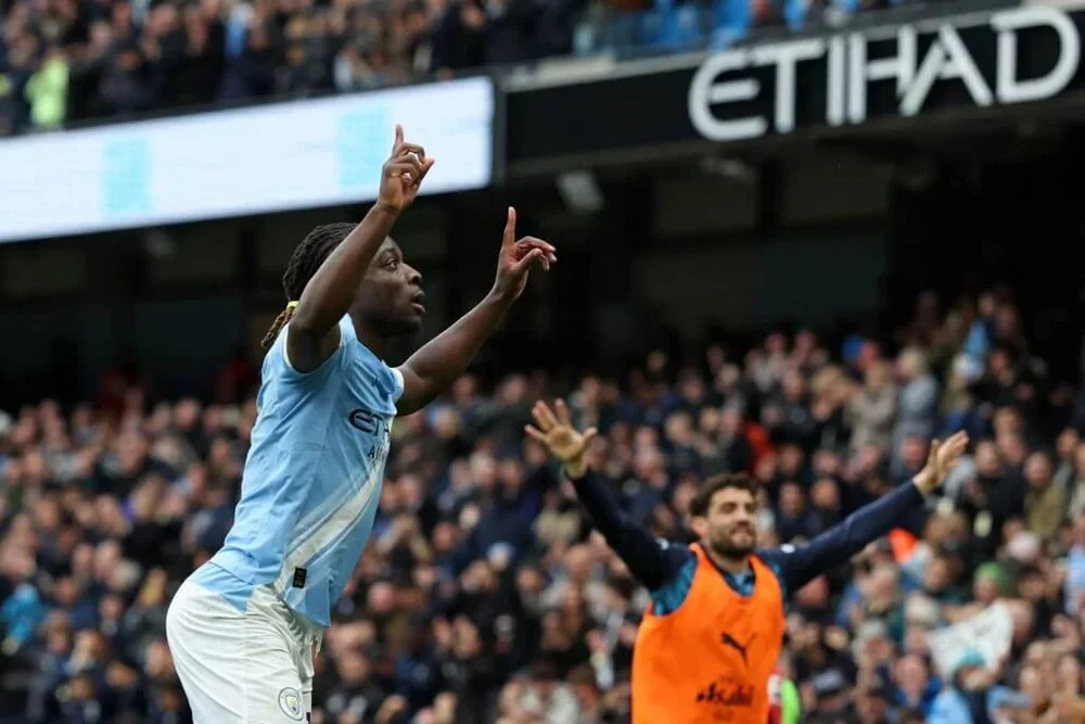 Manchester City's Jeremy Doku